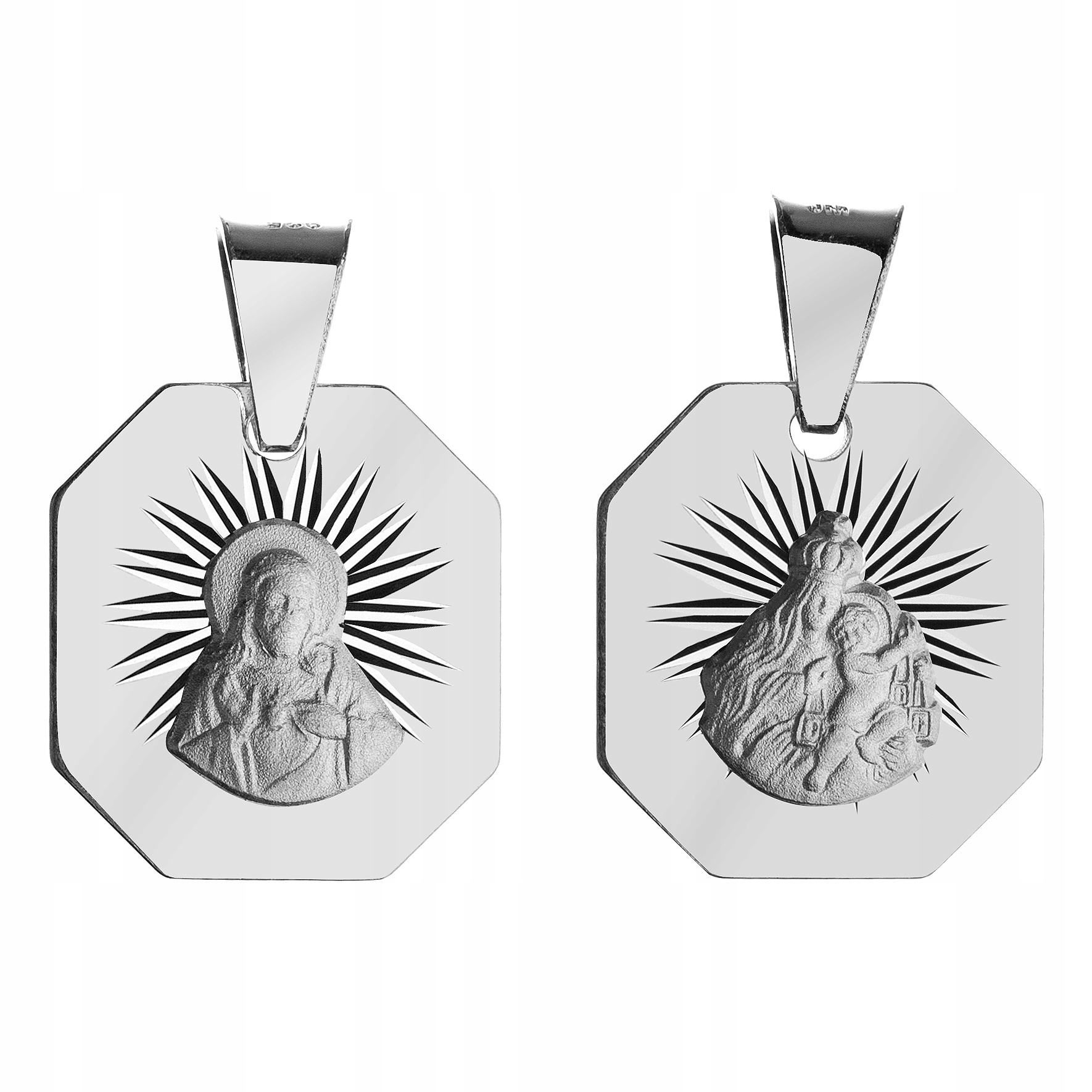 SREBRNY MEDALIKK MATKA BOSKA SZKAPLERZNA SRERO 925