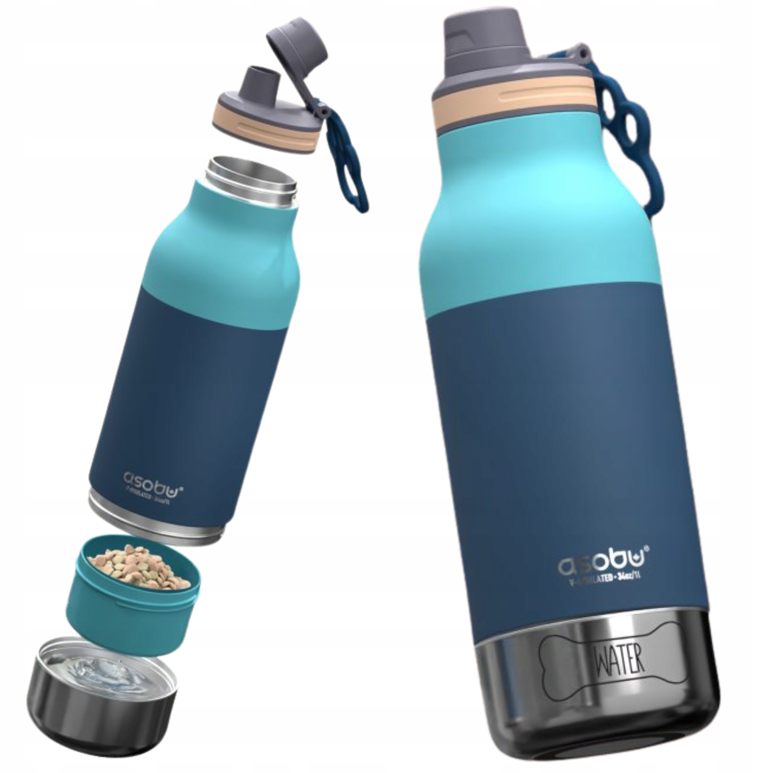 Termoláhev na vodu a krmivo pro psa Asobu Termoska 1L Lahev Na Pití pro psa