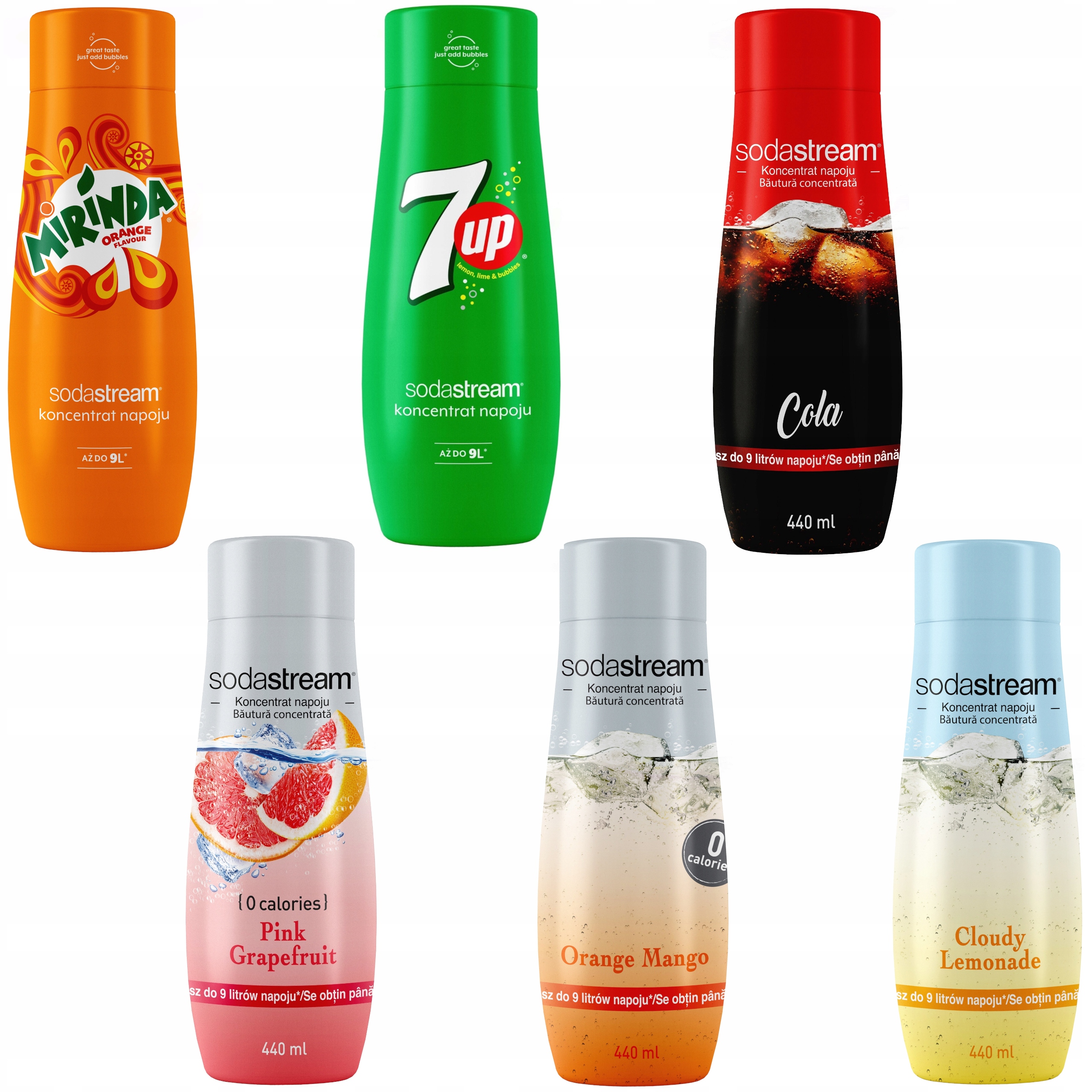 

Sodastream Zestaw koncentrat syrop 6 smaków