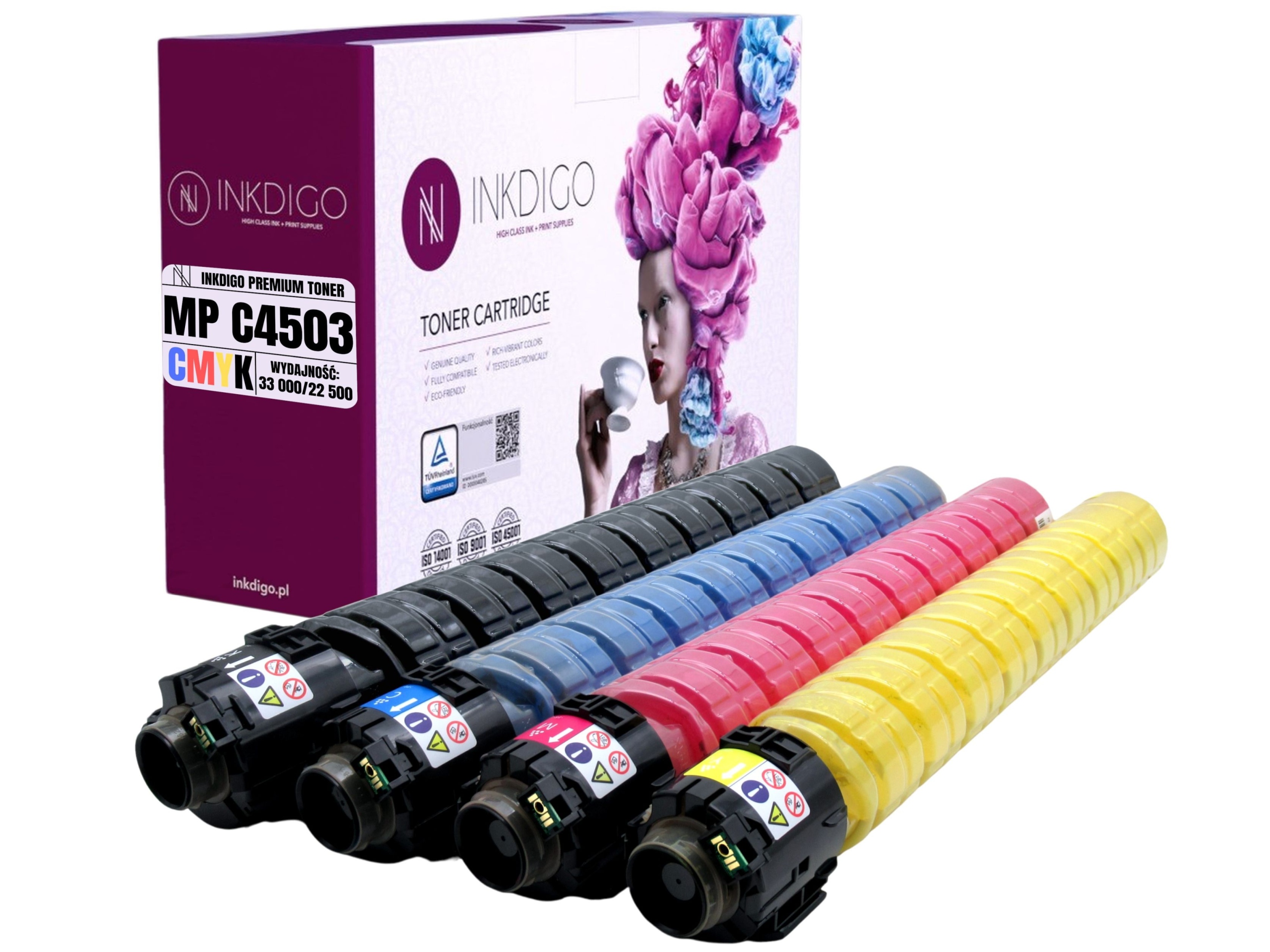 4x náhradní toner 841853-841856 pro tiskárny Ricoh Aficio Mp C4503 C5503