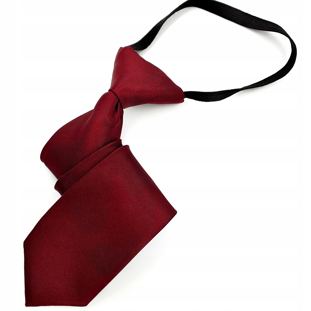 

Bordowy Krawat Na Gumce Jednolity Gładki