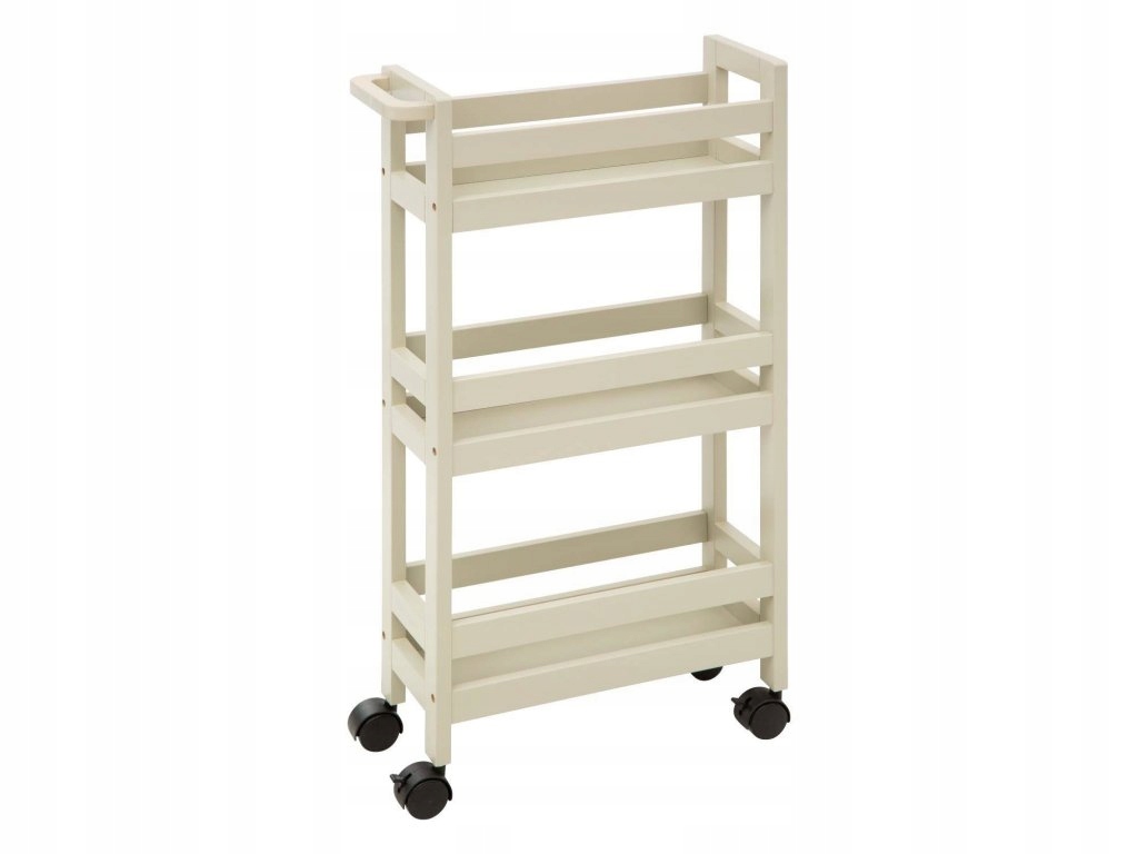 Extra úzký koupelnový regál na kolečkách, 3 police, šířka 15 cm
