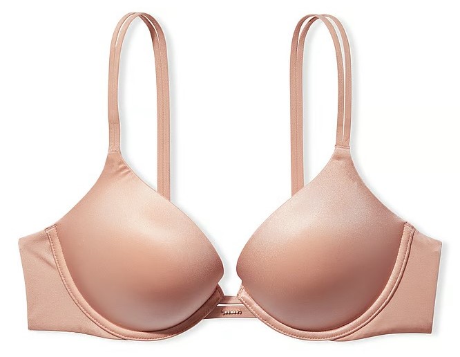 Podprsenka Victoria's Secret push-up zirkony růžová béžová 75C (34C)