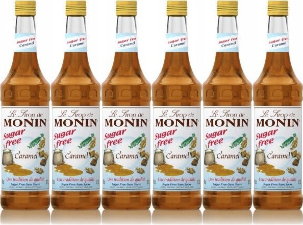 Zestaw syropów do kawy Monin: 6 x Karmel bezcukrowy