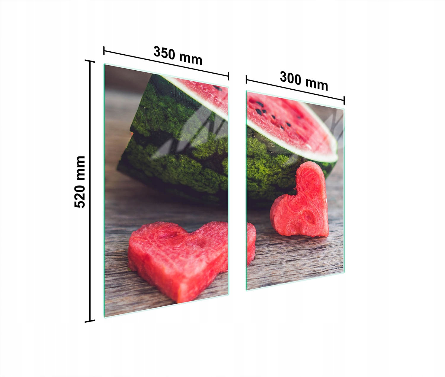 Ochranná Skleněná Deska Do Kuchyně 65x52 Meloun