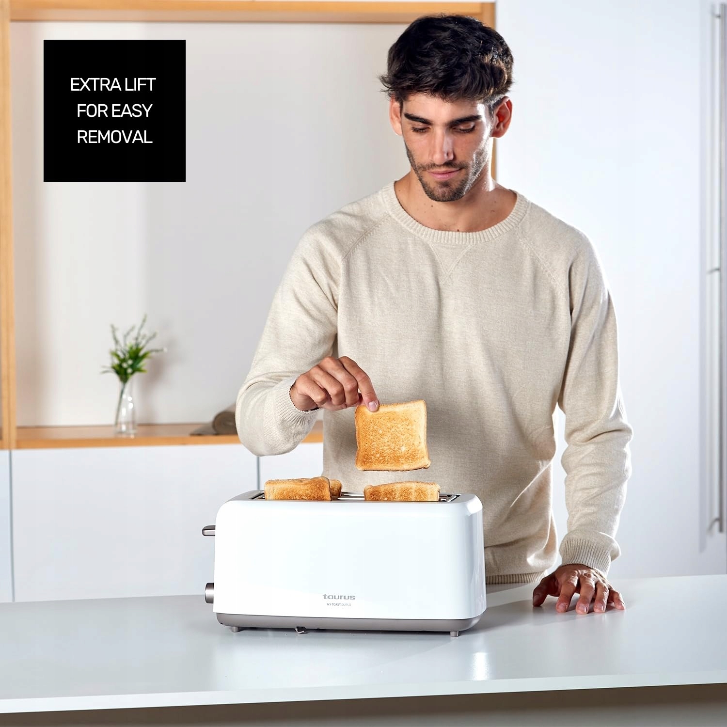 TAURUS Toster Mytoast Duplo 1450W 7 Stopni Automatyczne Centrowanie — miniatura 3