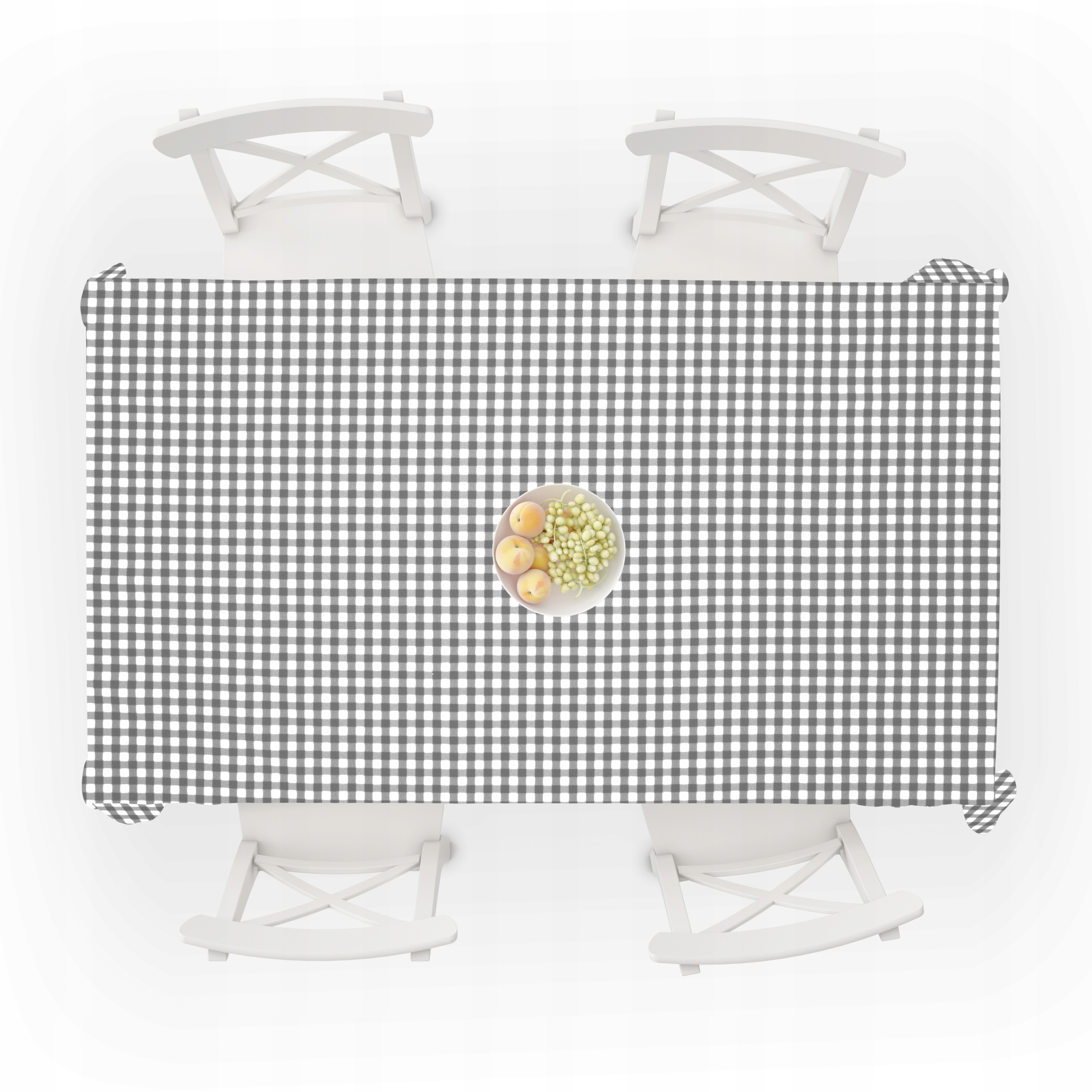 Obrus W KRATKĘ 110x470 KRATKA popiel 1x1 JAKOŚĆ Typ obrus