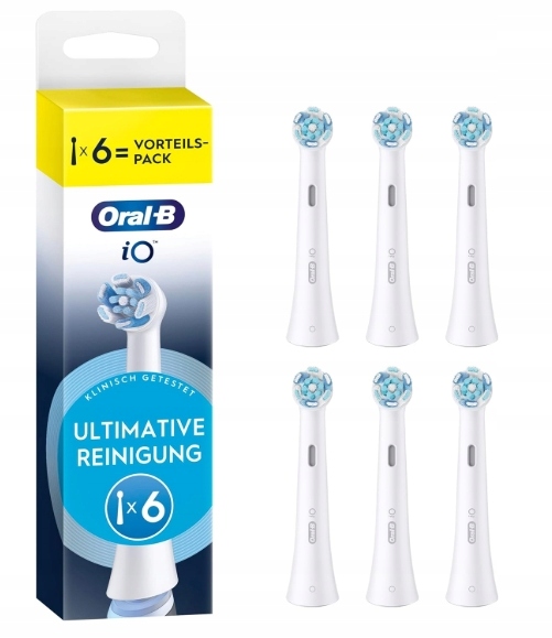 Oryginalne końcówki do szczoteczki Oral-B iO Ultimate Clean White 6 sztuk