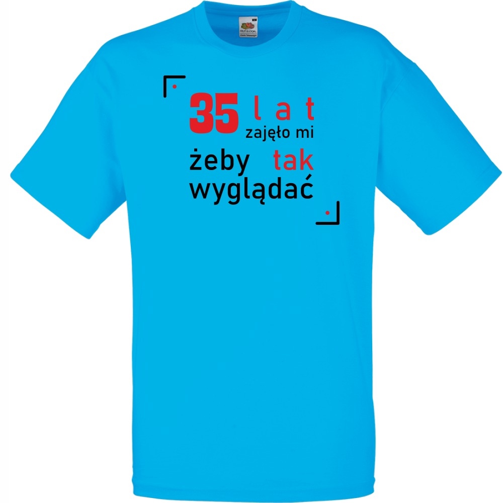 

Koszulka 35 lat urodziny XL lazurowa