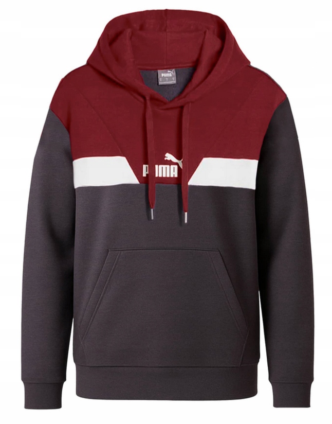 3318 Pánská Mikina Puma Klokanka S Kapucí Bavlněná Sportovní Power S