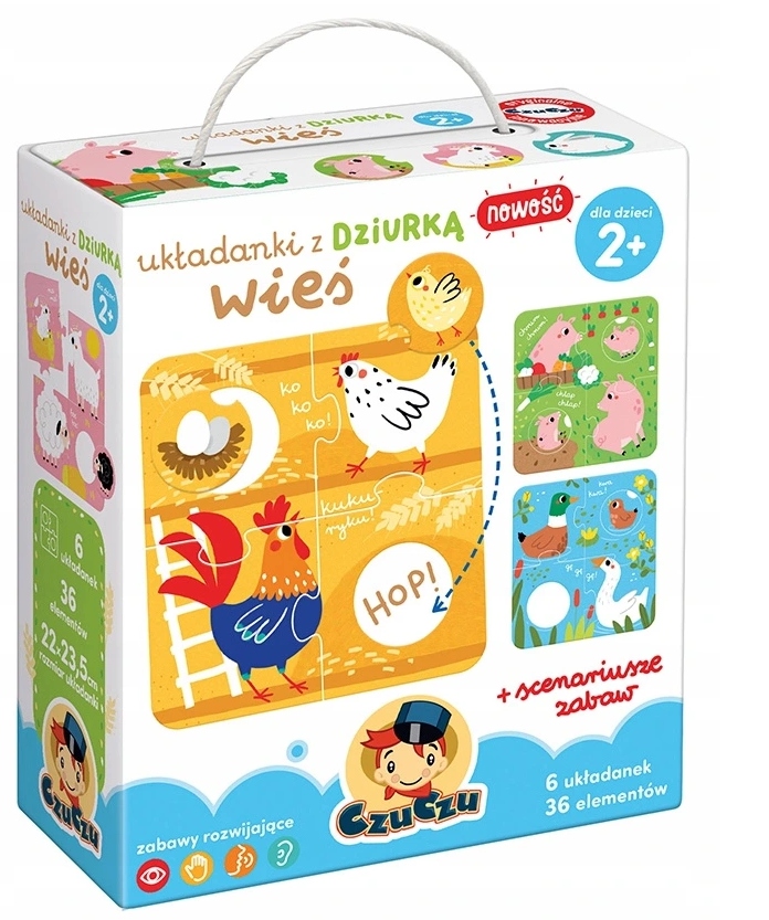

Czuczu Puzzle Układanki Z Dziurką Wieś 2+ Czu Czu