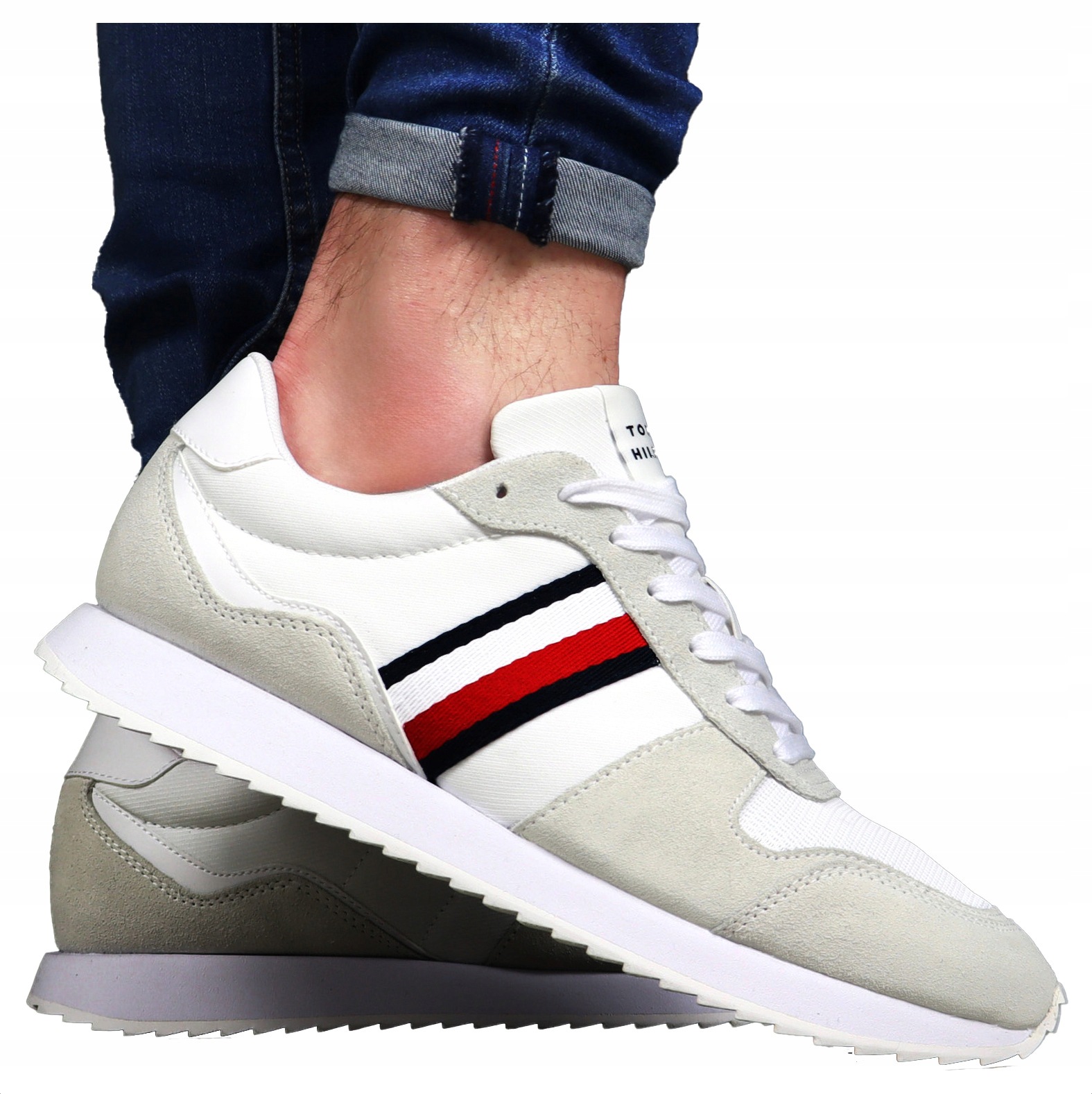 Tommy Hilfiger pánské boty Originál Kůže sportovní tenisky pohodlné Béžové
