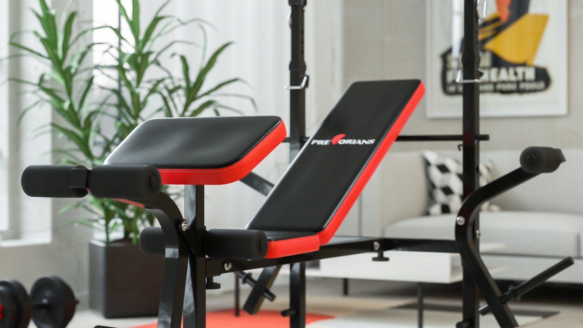 ZESTAW KULTURYSTYCZNY 91kg ZESTAW DO ĆWICZEŃ ŁAWKA SZTANGA HANTLE 21el. Maksymalna waga użytkownika 100 kg