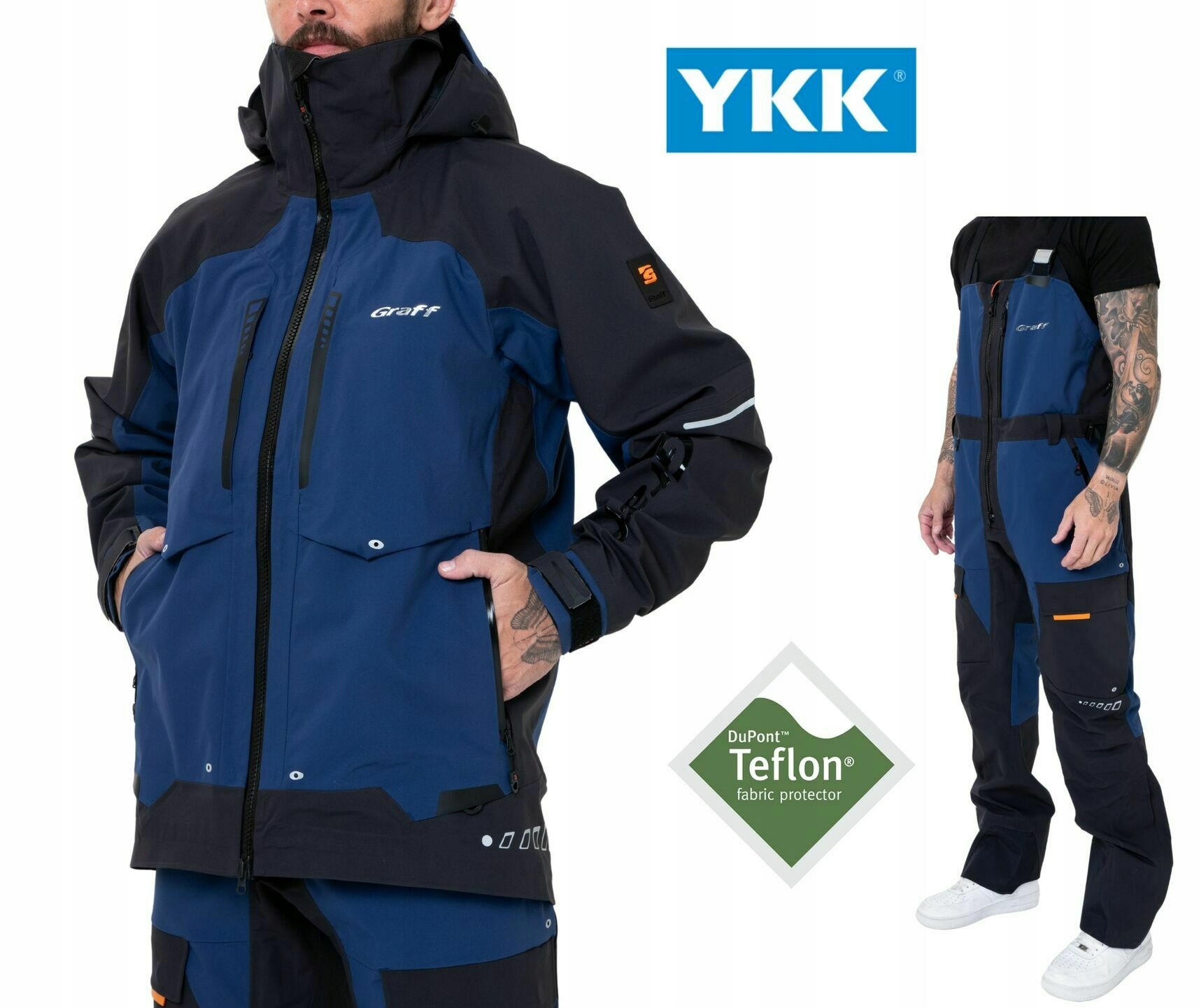 Komplet przeciwdeszczowy wędkarski Graff 631-B/731-B niebieski XXL/182