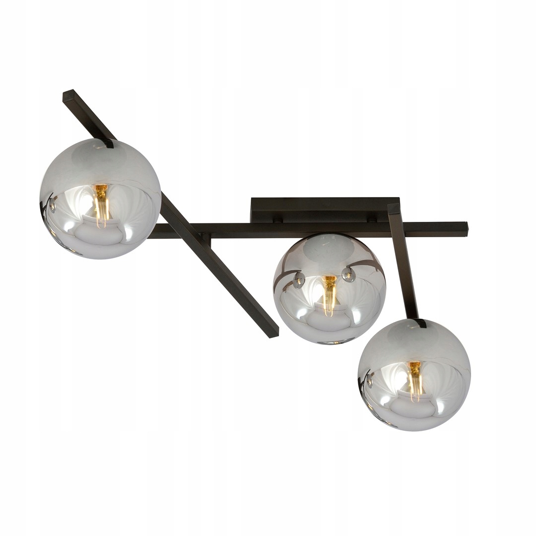 Stropná lampa Emibig 3xE14 40W Smart Black/grafit