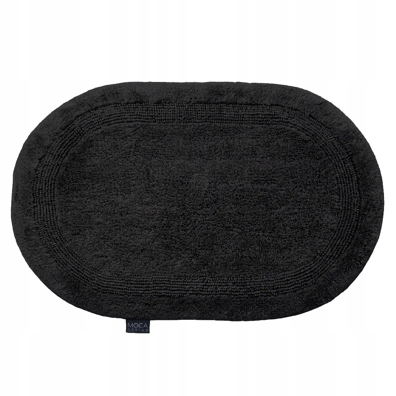 Kúpeľňový koberec Mocadesign 70x130 elips čierny