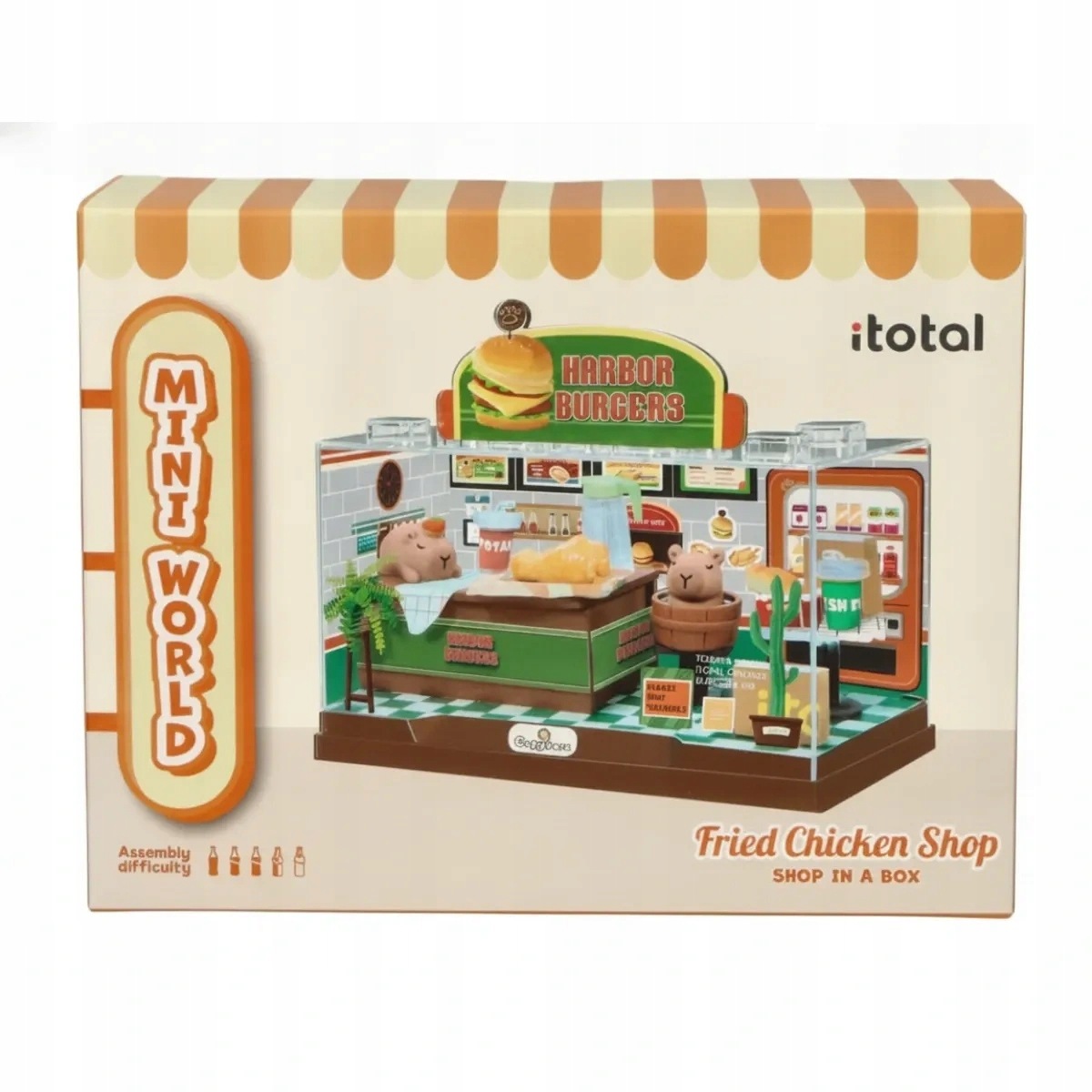 Miniaturowa restauracja burgerowa Diy diorama – I-Total 6+