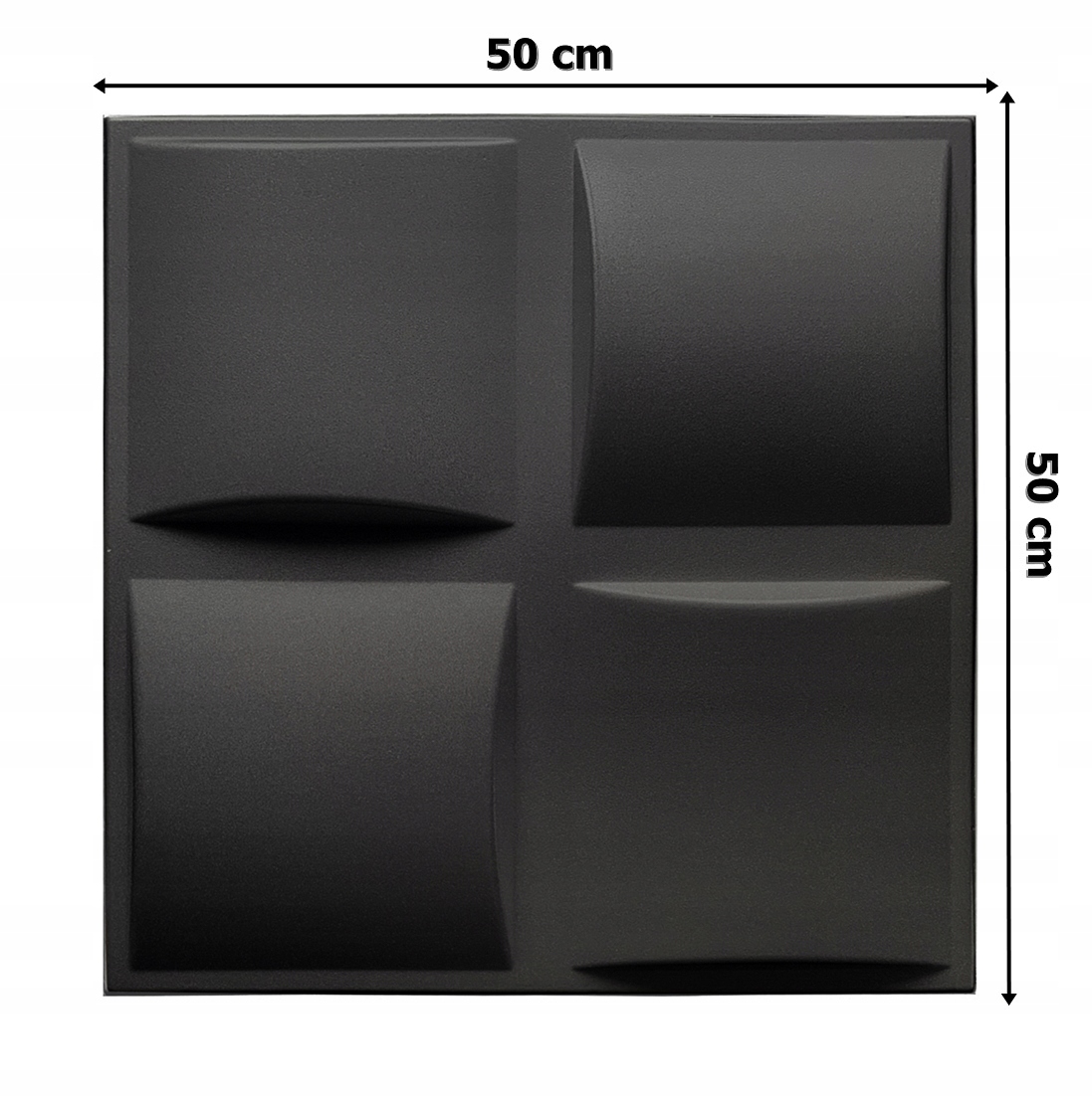 Czarne PANEL dekoracyjne KASETONY na sufit 3D PLED Format kwadratowy