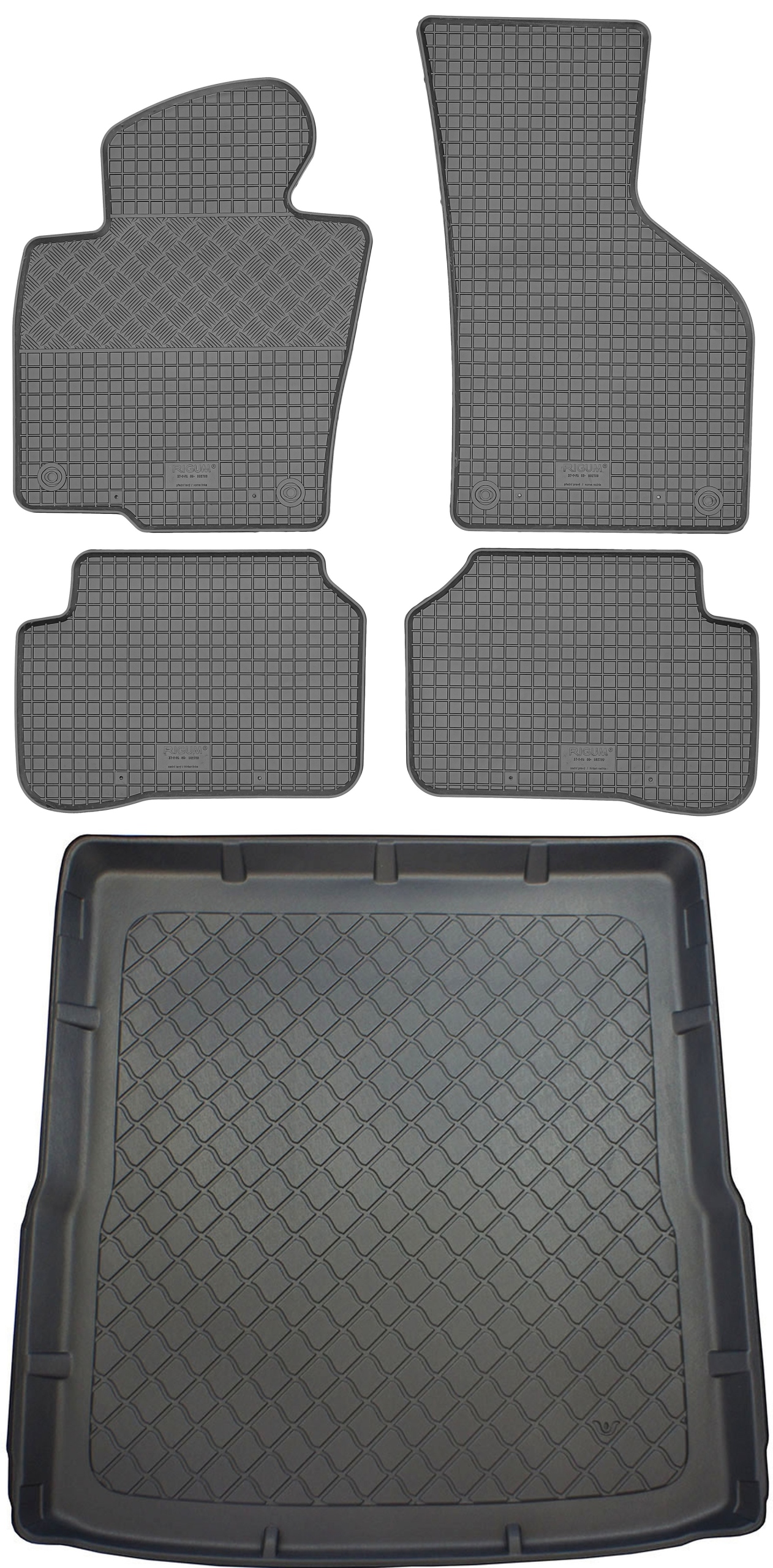 Vw Passat B6 Variant Kombi 05-10 Sada Gumové rohože rohož