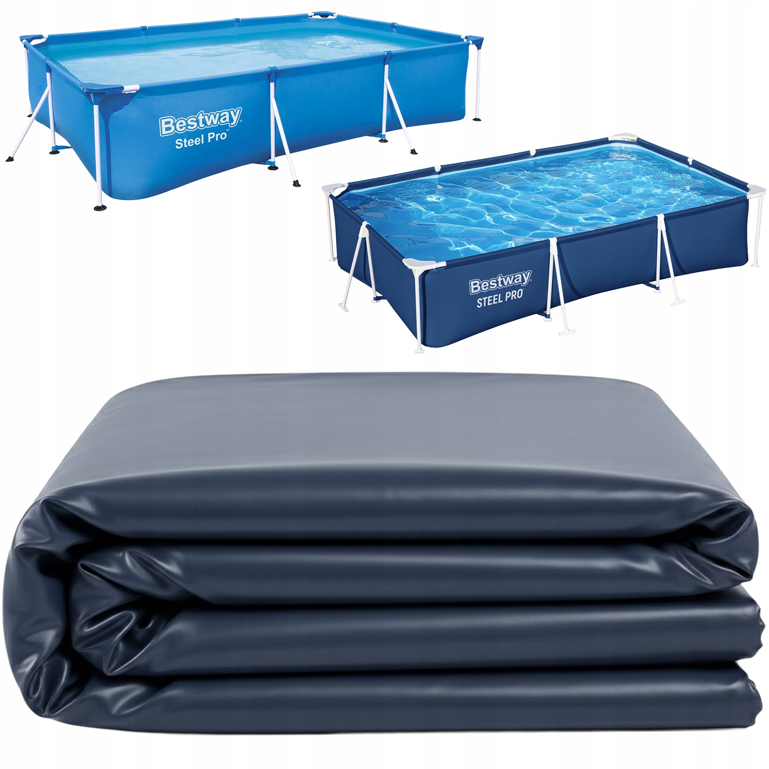 Krycia plachta na bazén do záhradného bazéna Steel Pro Frame Pool 300x201x66 Bestway