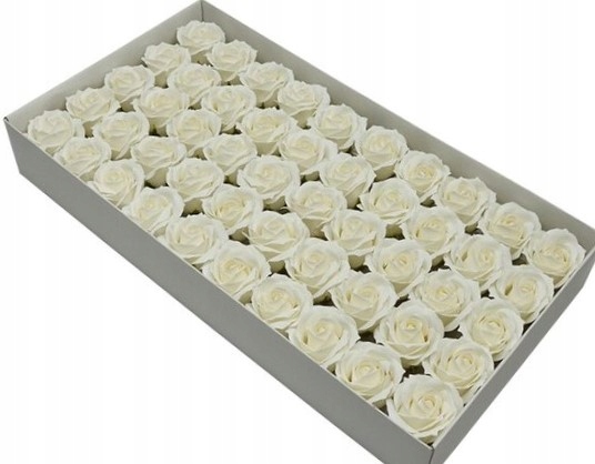 50x róża mydlana flower box
