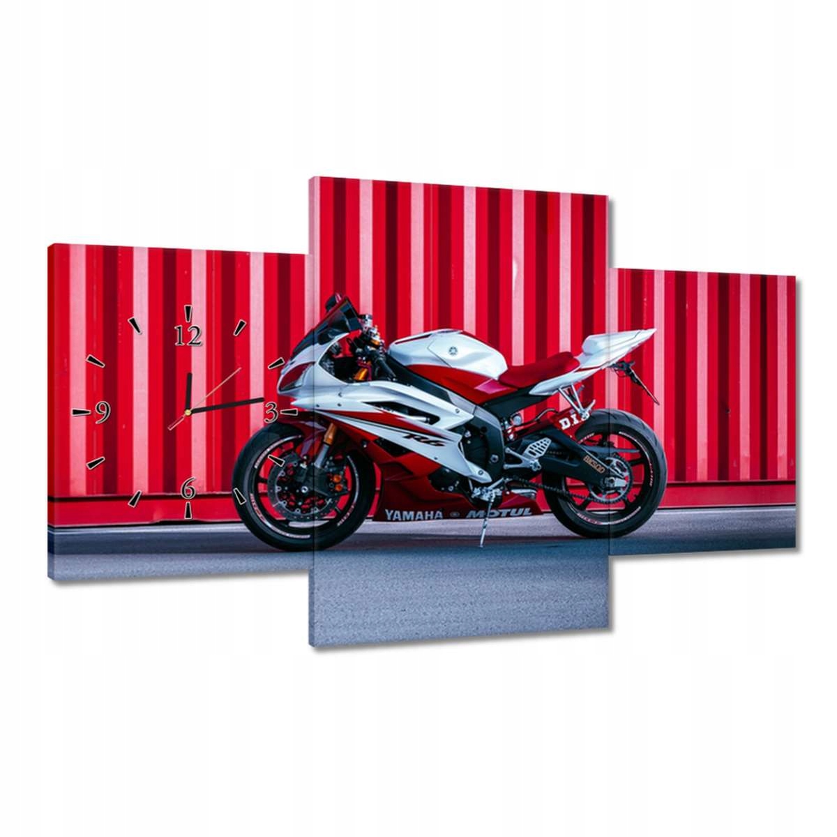 Hodiny 100x60 Bílo-červené Yamaha