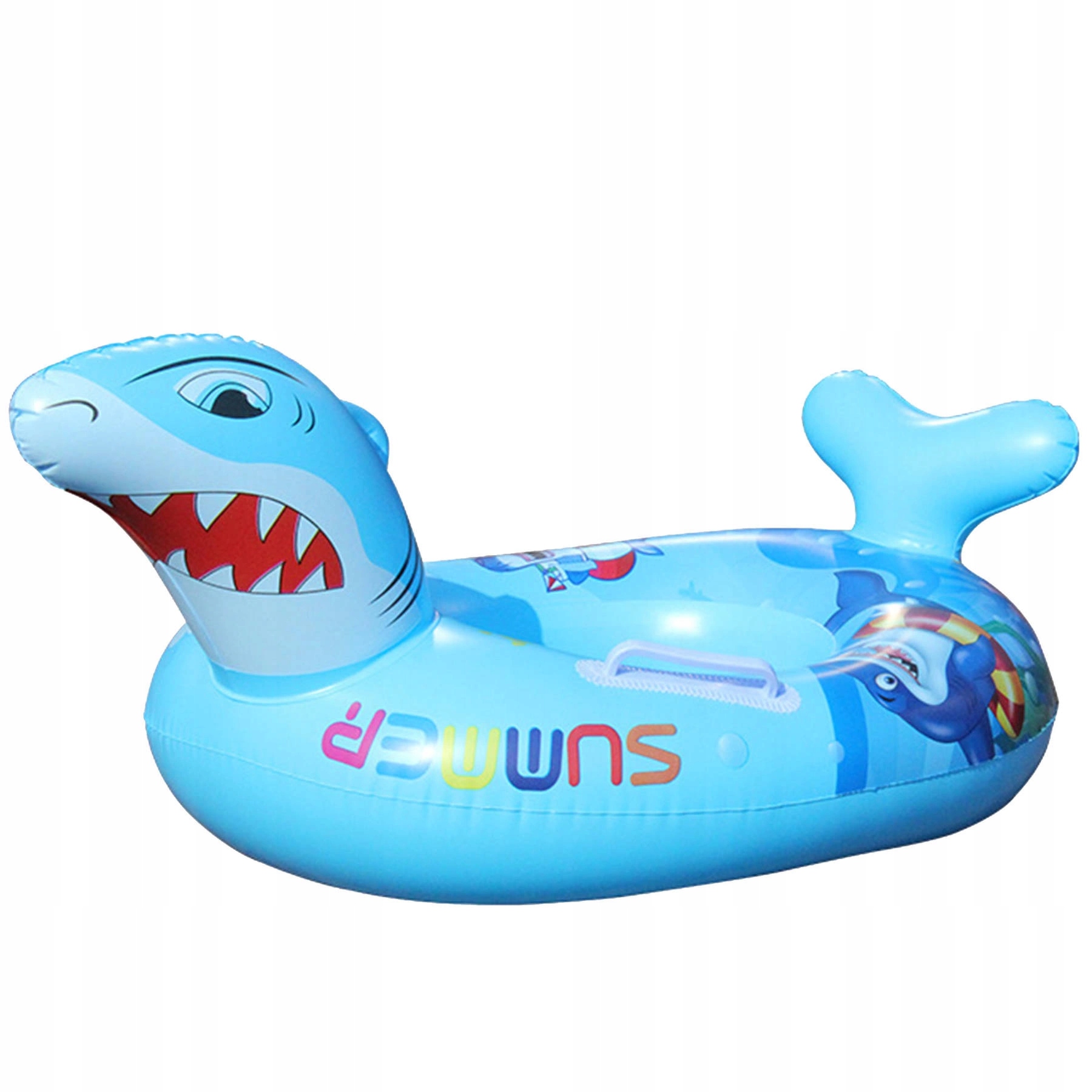 FELFÚJHATÓ GUMICSÓNAK GYEREKEKNEK ÚSZÓ MATRAC CSÓNAK CÁPA ÜLÉS XXL Márka Toys