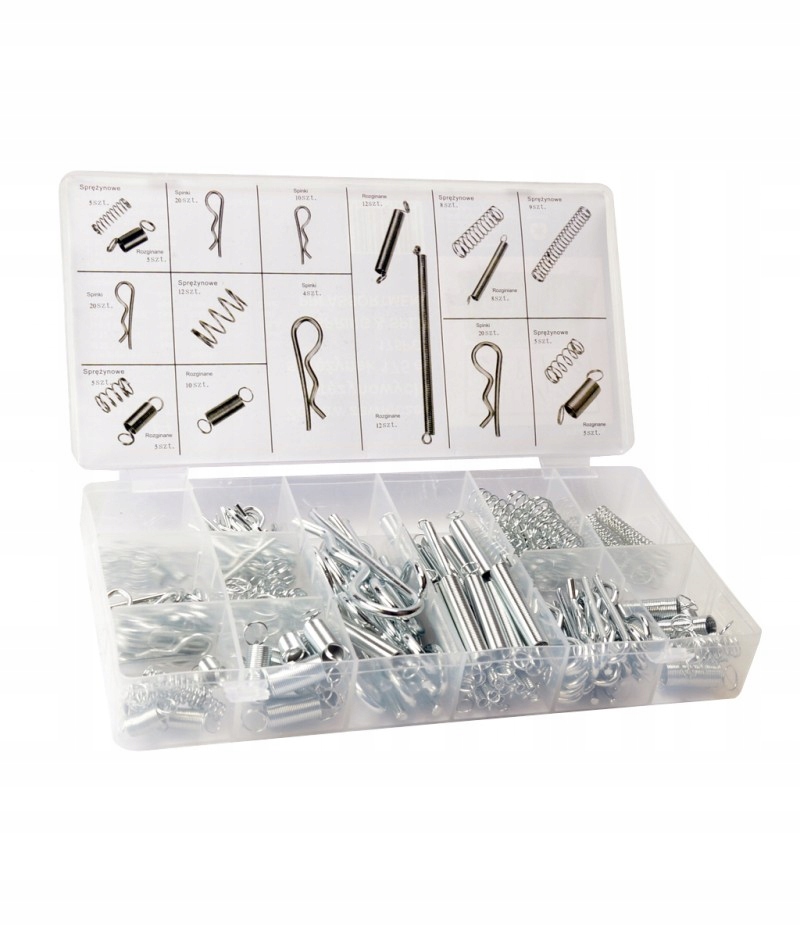 ZAWLECZKI SPRĘŻYNOWE ROZGINANE SPINKI - ZESTAW 175
