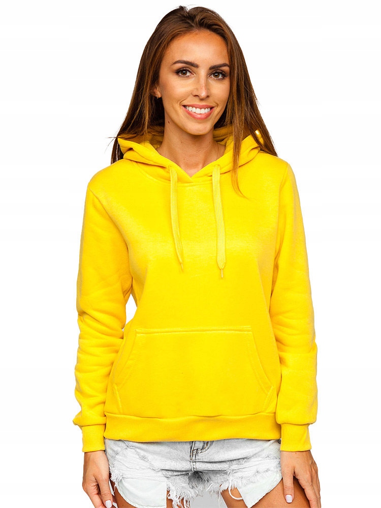 

Bluza Z Kapturem Klasyczna Żółta W02B Denley_l