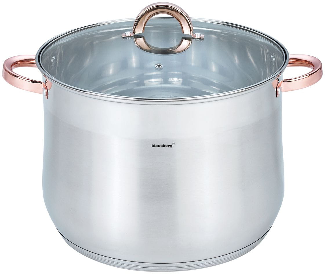 Hrnec Gastronomický Velký 16 L Indukce Gaz Rose Gold Klausberg