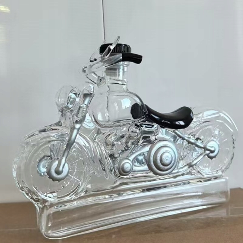 motocyklová dekorativní průhledná dárek na motocykl, skleněné víno