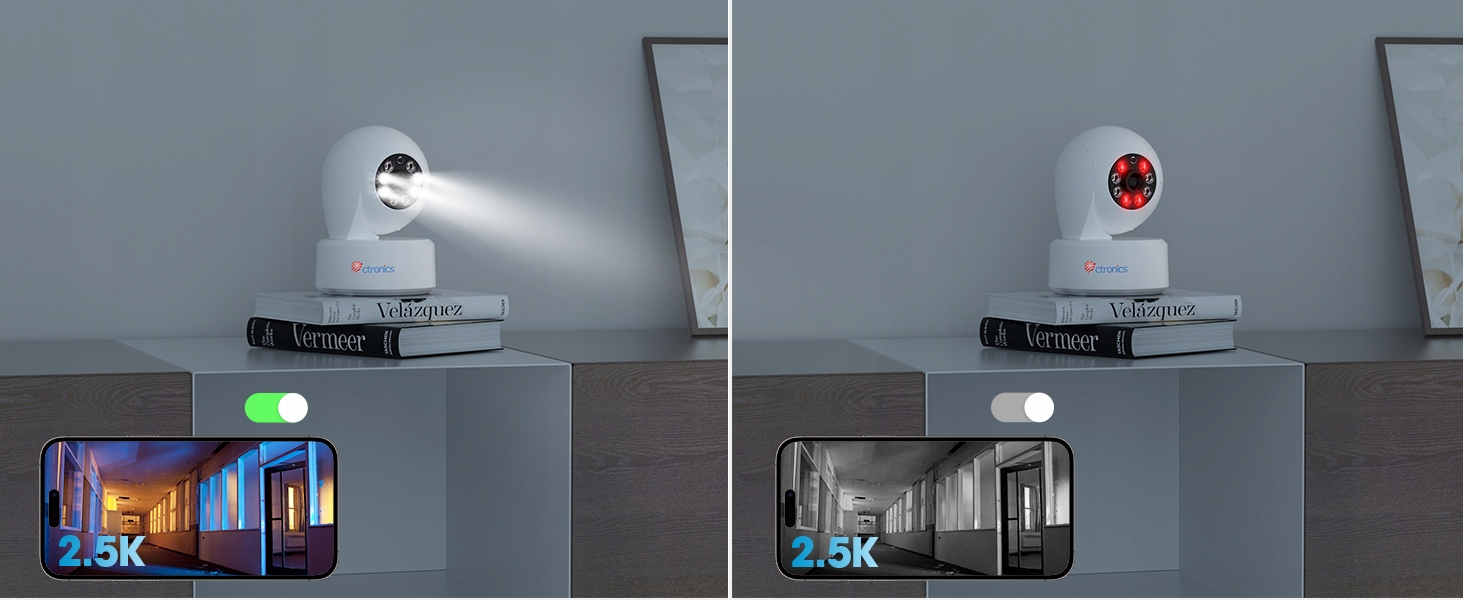 NIANIA ELEKTRONICZNA KAMERA OBROTOWA WIFI DOMOWA IP 2.5K 4MP WEWNĘTRZNA PTZ Technologia IP