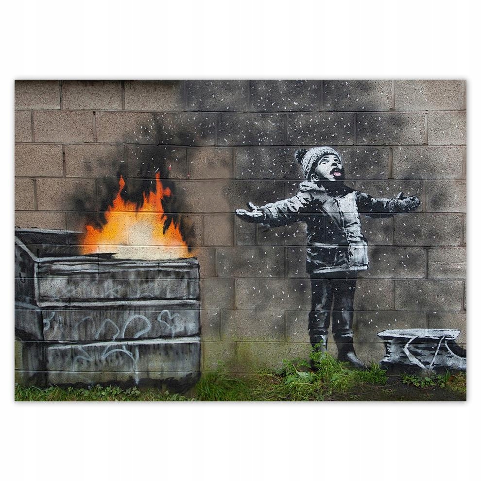 

Naklejki 70x50 Smog śnieg Banksy Grafiti