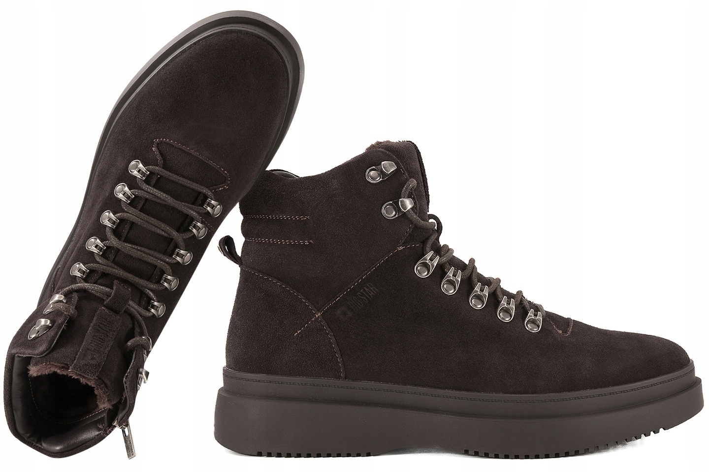 Big Star OO174189 Trapery Zimní Kotníkové Boty Kotníkové Boty Vysoké Zateplené Kůže 44