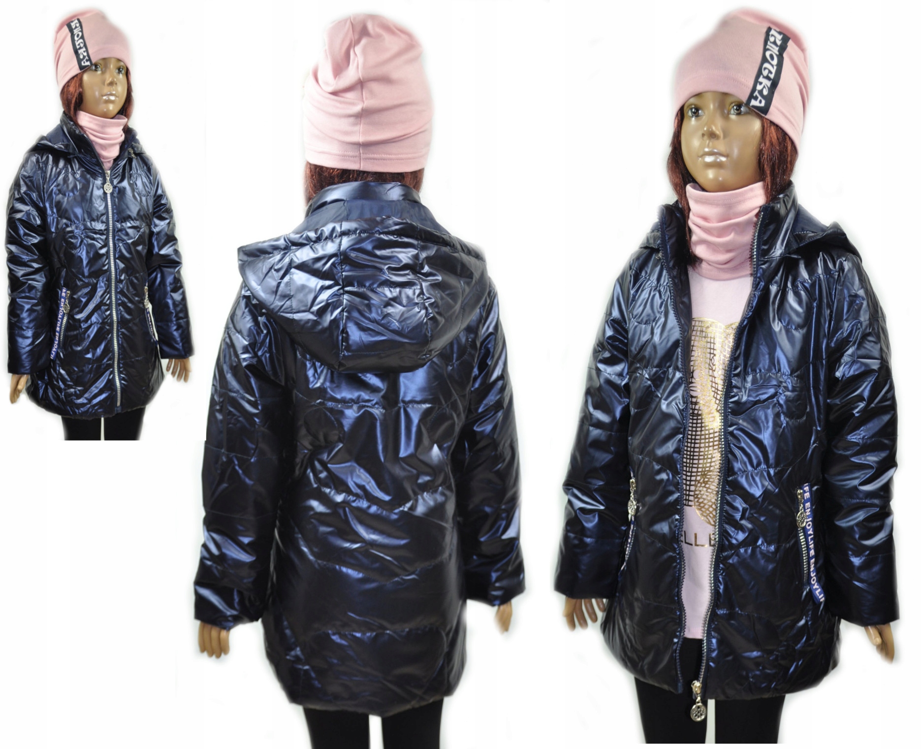 Kurtka WIOSENNA dziewczęca NABŁYSZCZANA 104/110 cm Marka Picco