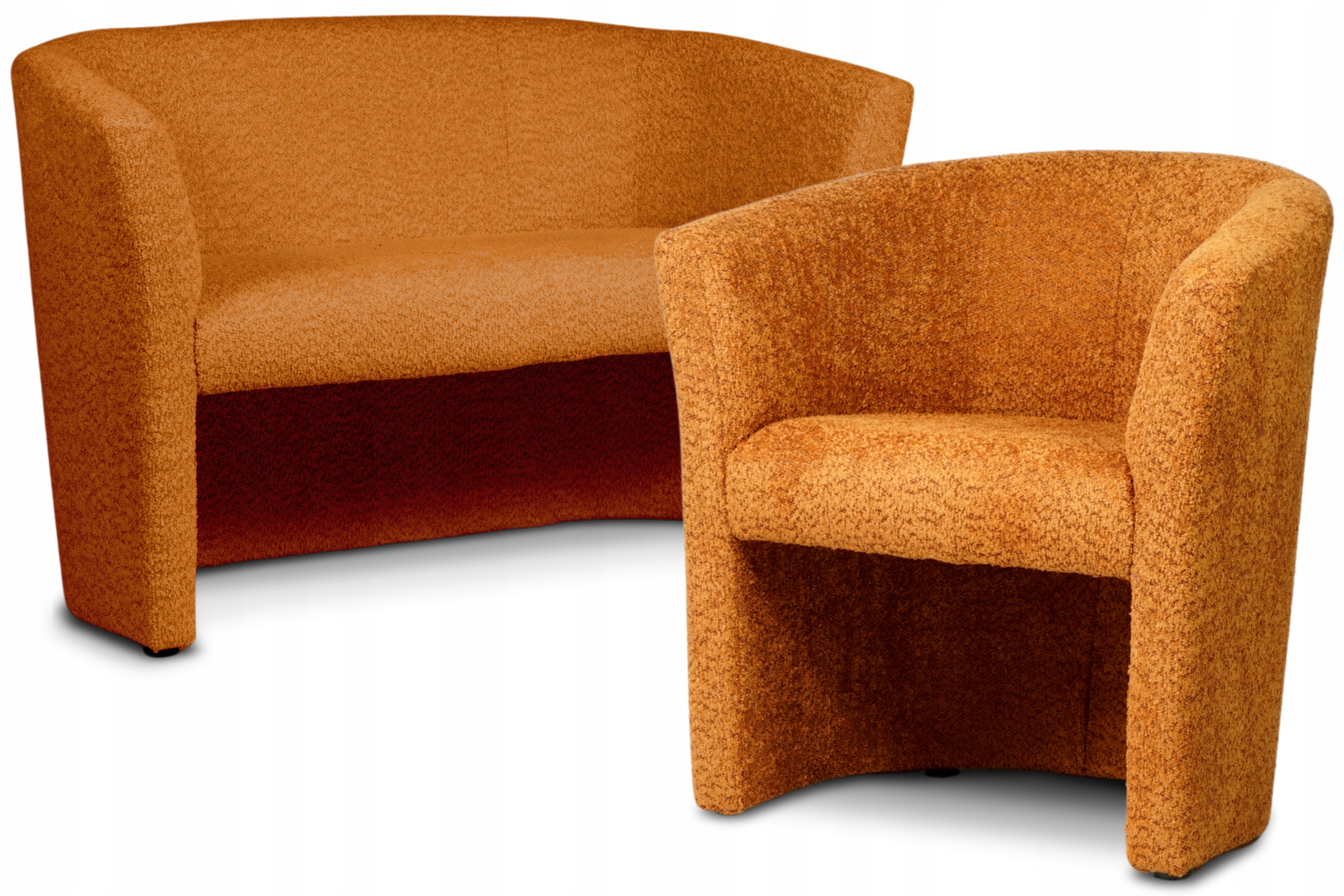 Sofa Fotel Cafe do Poczekalni Biura Hotelu Salonu 2 Osobowa Tkanina Ruda