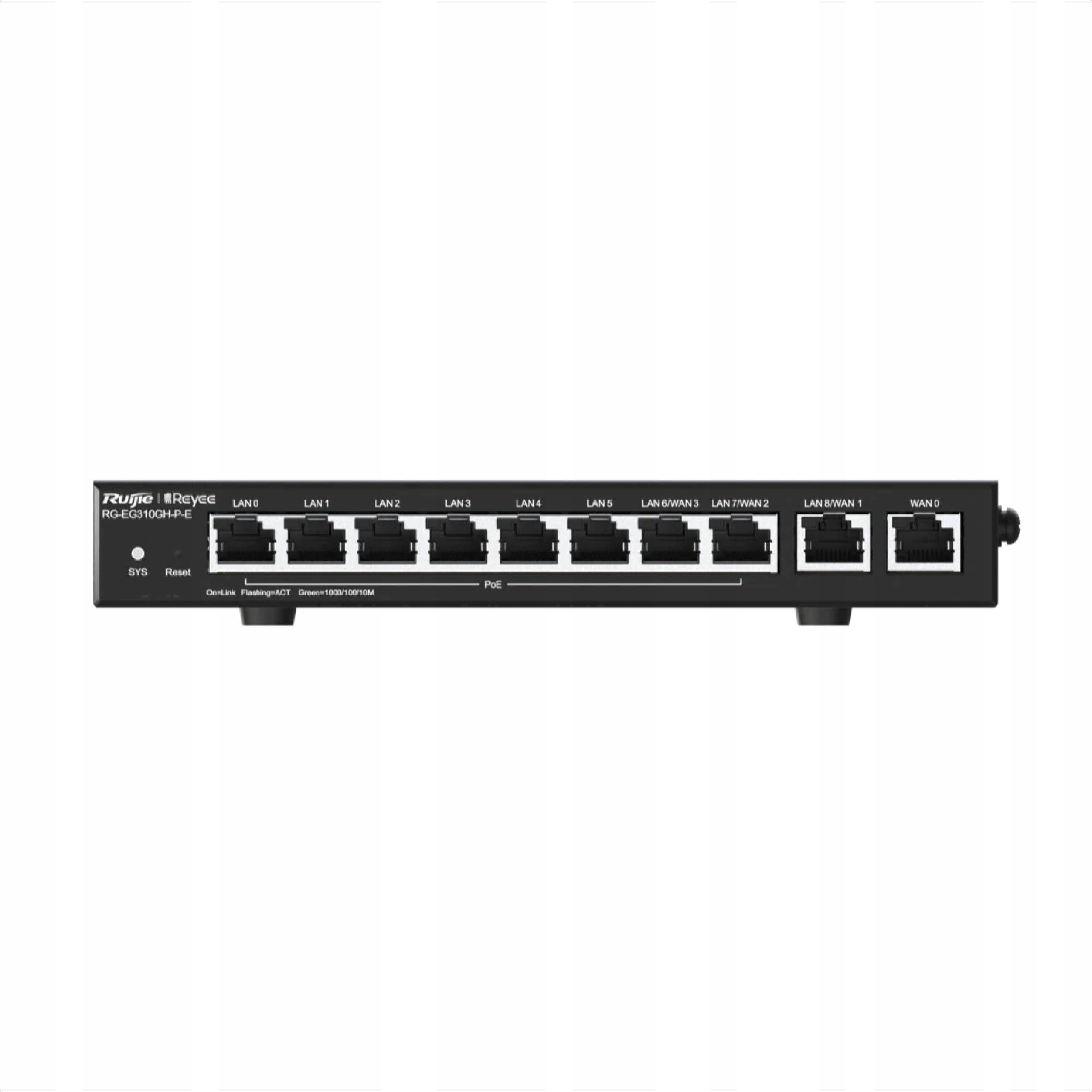 Drôtový Router Reyee RG-EG310GH-P-E, Vpn, 6X Lan, 1X Wan, 3X Lan/wan