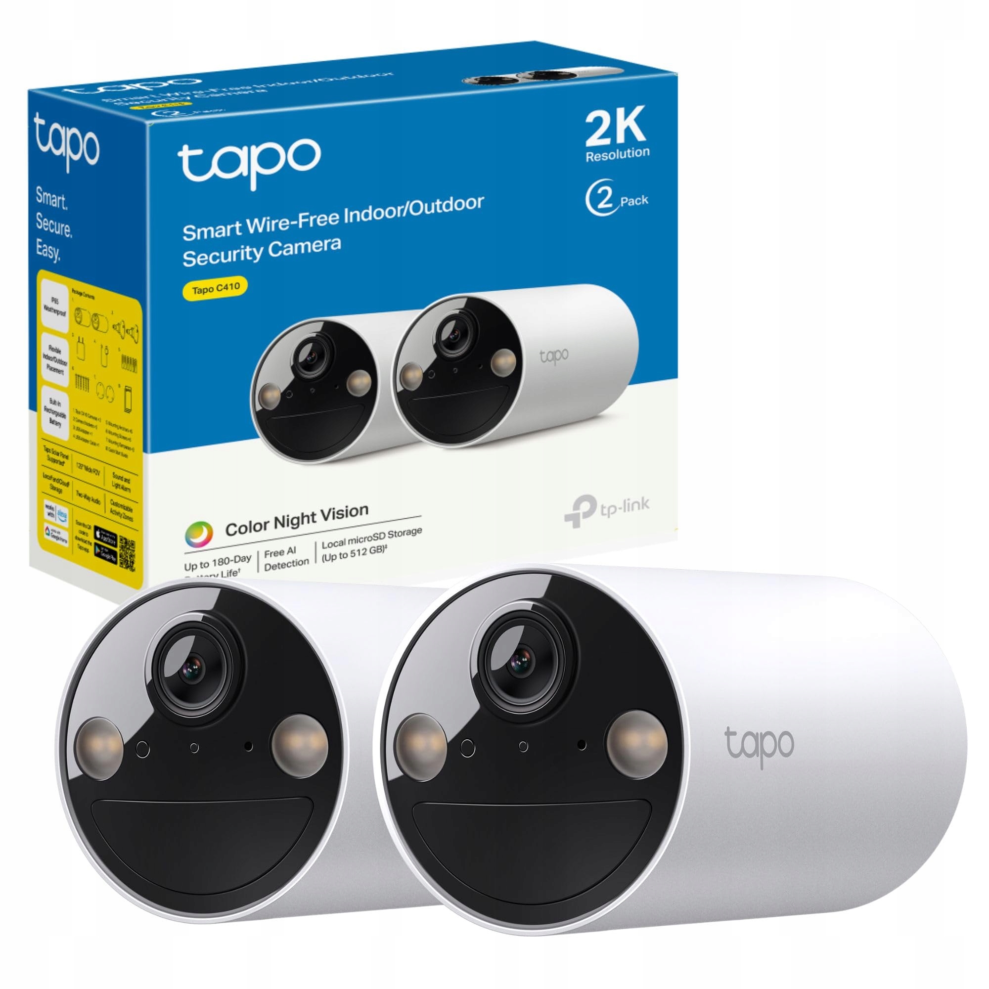 TAPO C410 Kamera Zewnętrzna 2K 2 Pack Akumulator Detekcja Osób — miniatura 11