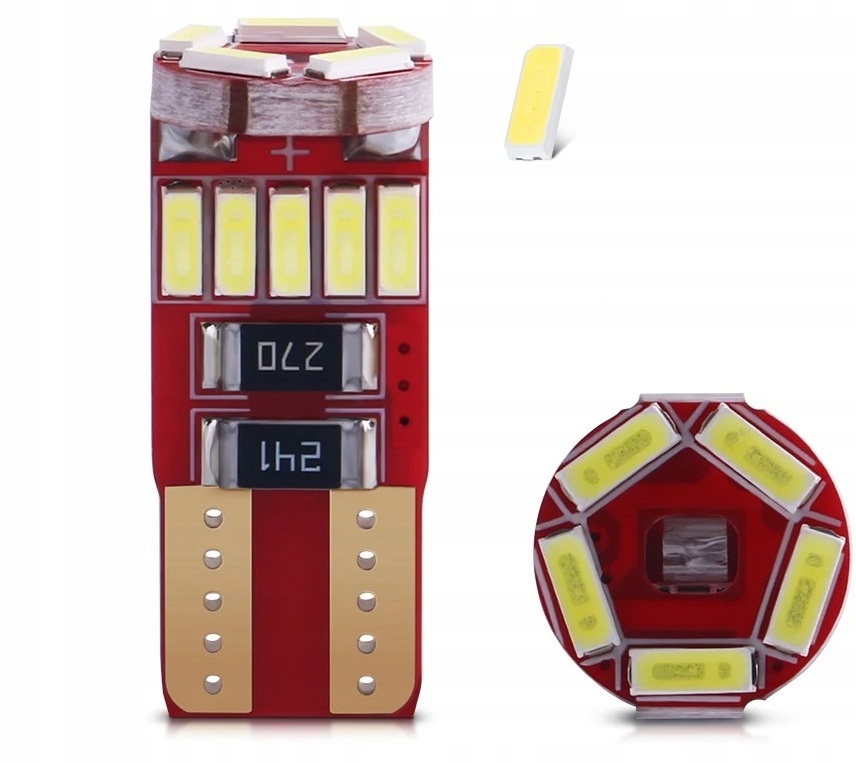 ŻARÓWKA LED W5W CANBUS T10 POSTOJOWA WNĘTRZA 360° BIAŁA Typ żarówki W5W