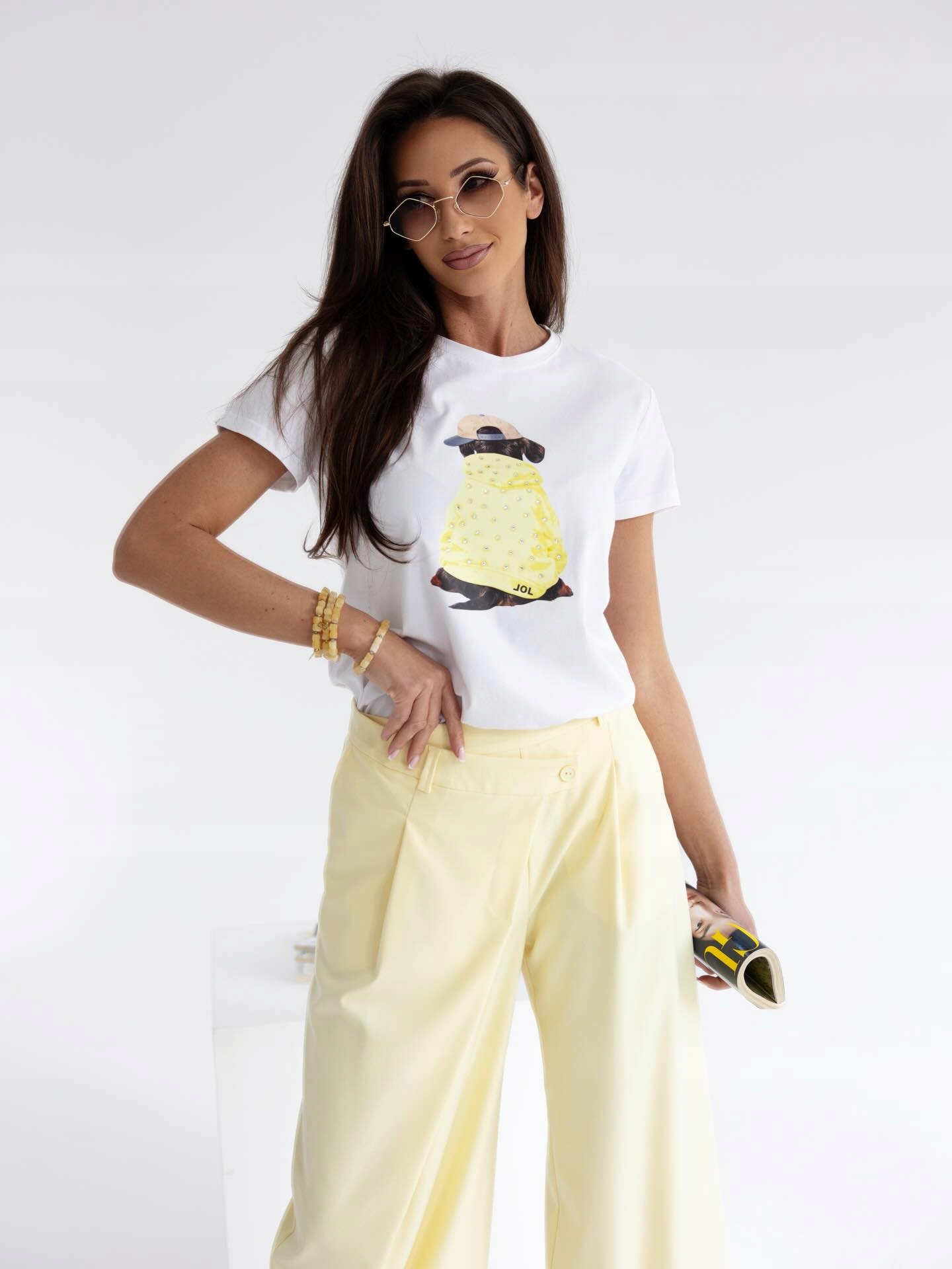 By O La La! Tričko Pejsek Bílá/sunshine M