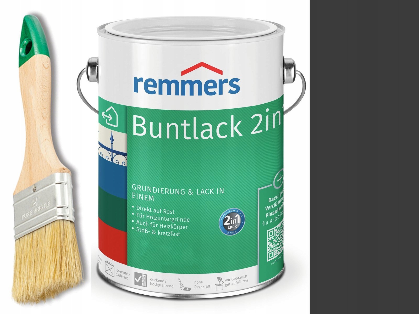 Renovačná farba radiátora Remmers Čierna 2,5 L