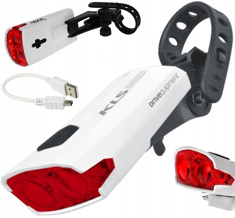 

Lampka tylna akumulatorowa Kellys Index Usb biała