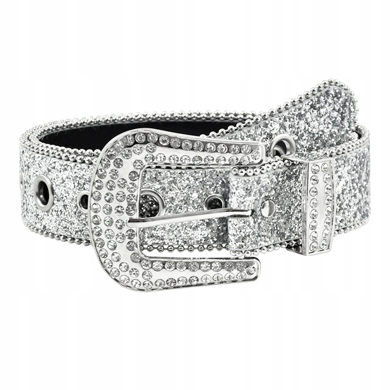 PREZENT NA URODZINY PASEK Y2K Z DIAMENCIKAMI KRYSZTAŁKI VINTAGE