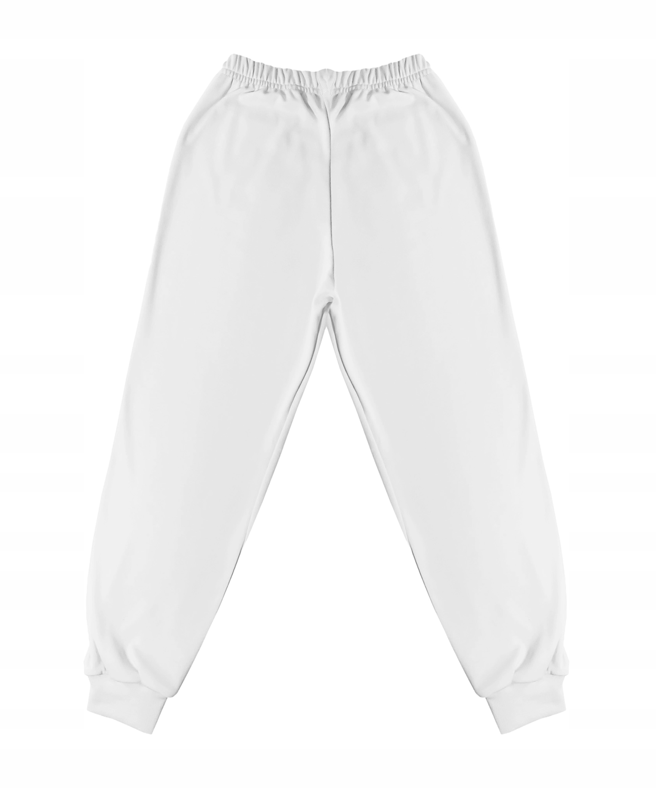 BIAŁE SPODENKI DŁUGIE SPODNIE 116 DRESOWE DZIECIĘCE GŁADKIE BAWEŁNA BIEL Marka Marcinkowski