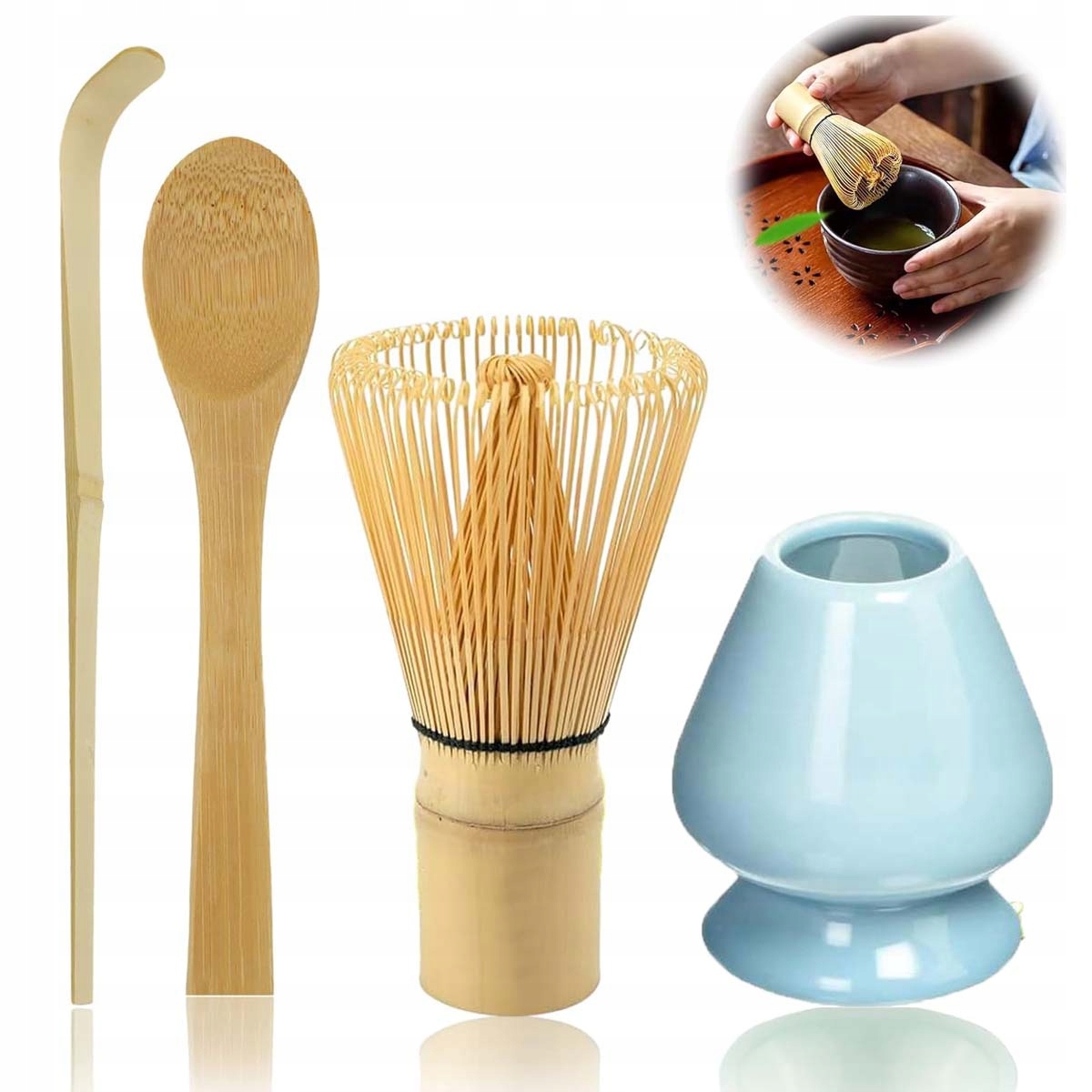 Sada Na Čaj Matcha Bambusový Nástroj Na Matchu Trvanlivý S Šlehací Metlou