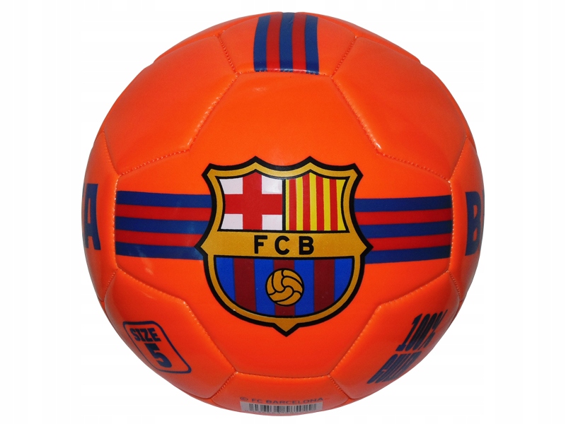 Fc Barcelona Piłka Nożna Barca Fluo Orange 100% Culer Rozmiar 5