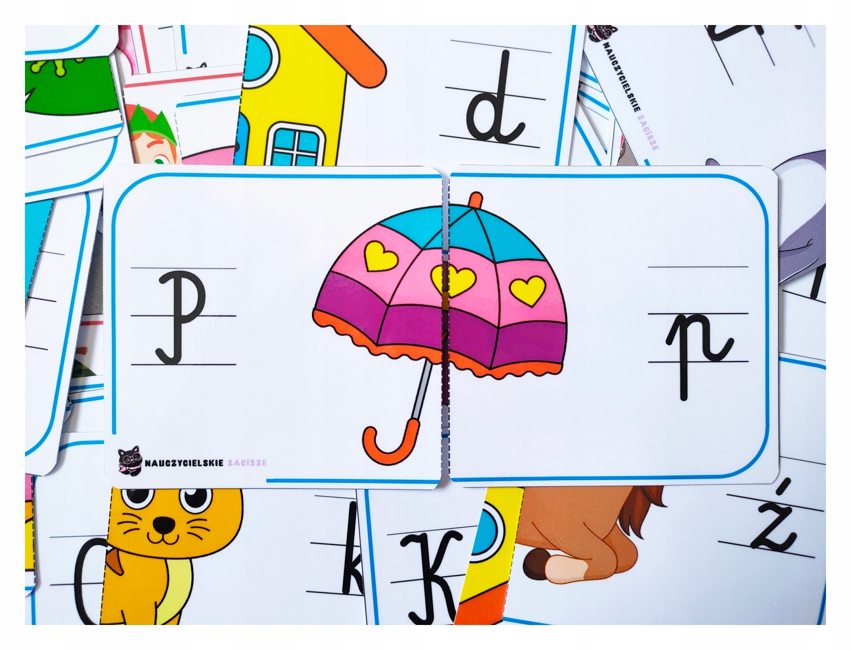 

Puzzle Litery pisane i obrazki 58 kart