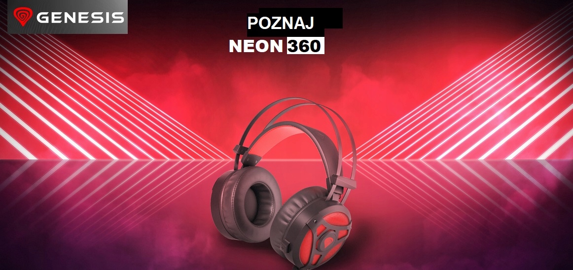 Słuchawki gamingowe z mikrofonem LED wibracje Genesis Neon 360 Mikrofon tak