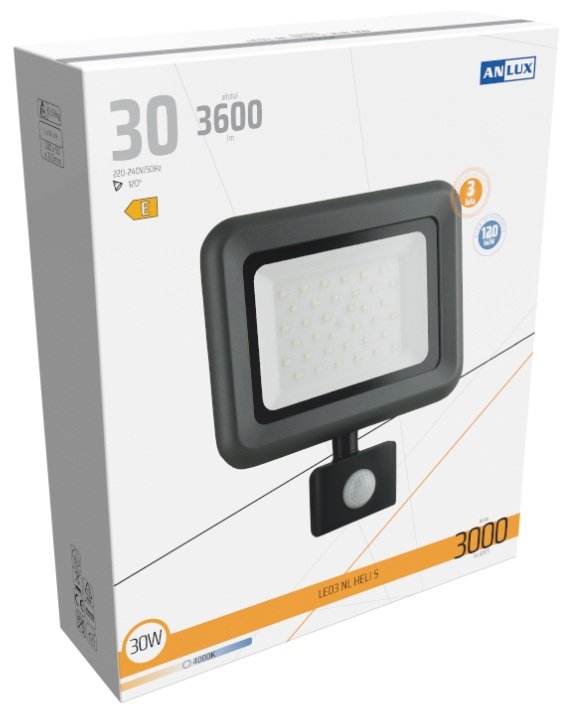 Галогенний Світлодіодний прожектор 30W 3600LM PIR Anlux