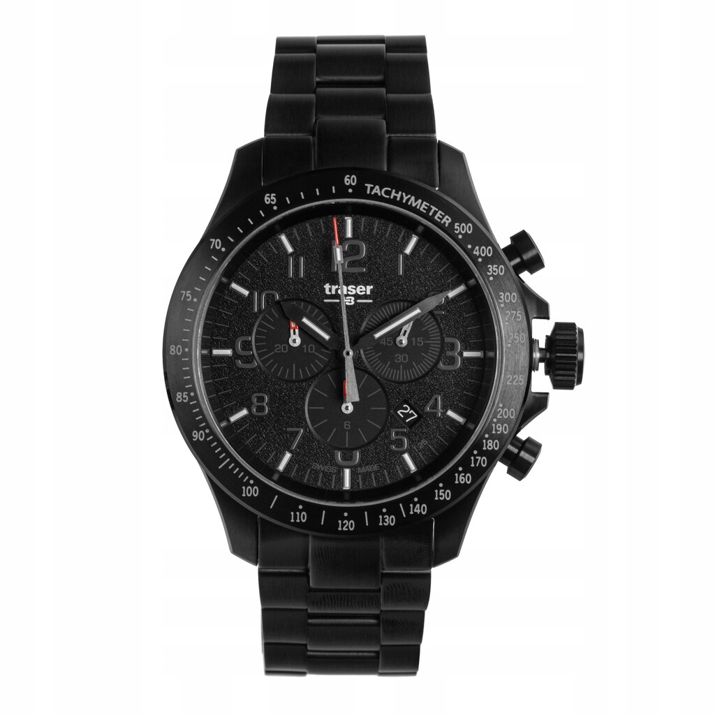 Hodinky Traser P67 Officer Pro Chronograph Ss – černé